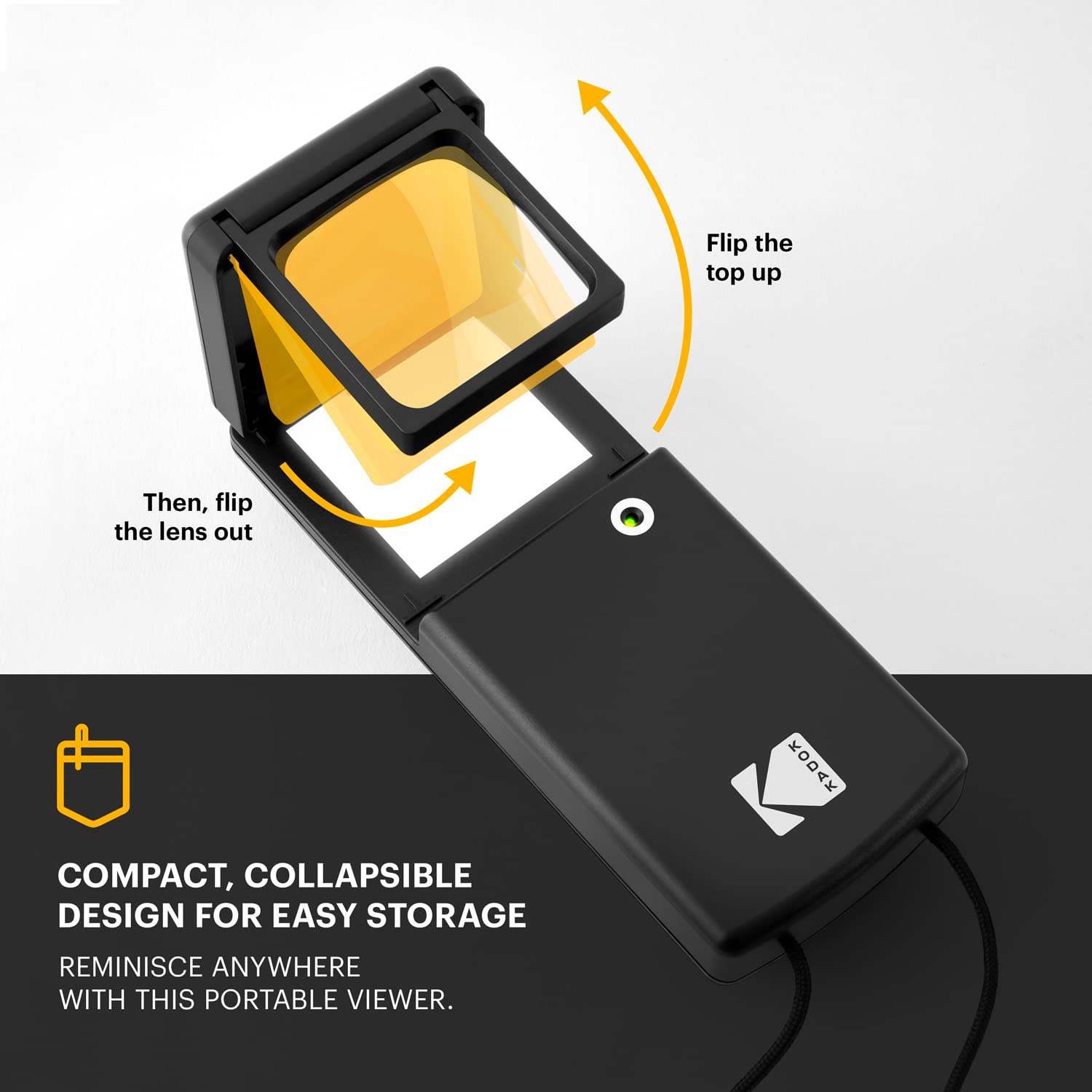 Foto 3 | Visor De Diapositivas Kodak Con Luz De Aumento Retroiluminación Led De 1,8 Aumentos - Venta Internacional.