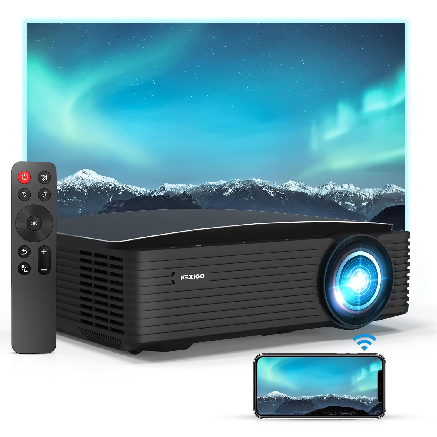 Foto 2 pulgar | Proyector Exterior Nexigo Pj20 Wifi Bluetooth 1080p Con Sonido - Venta Internacional.