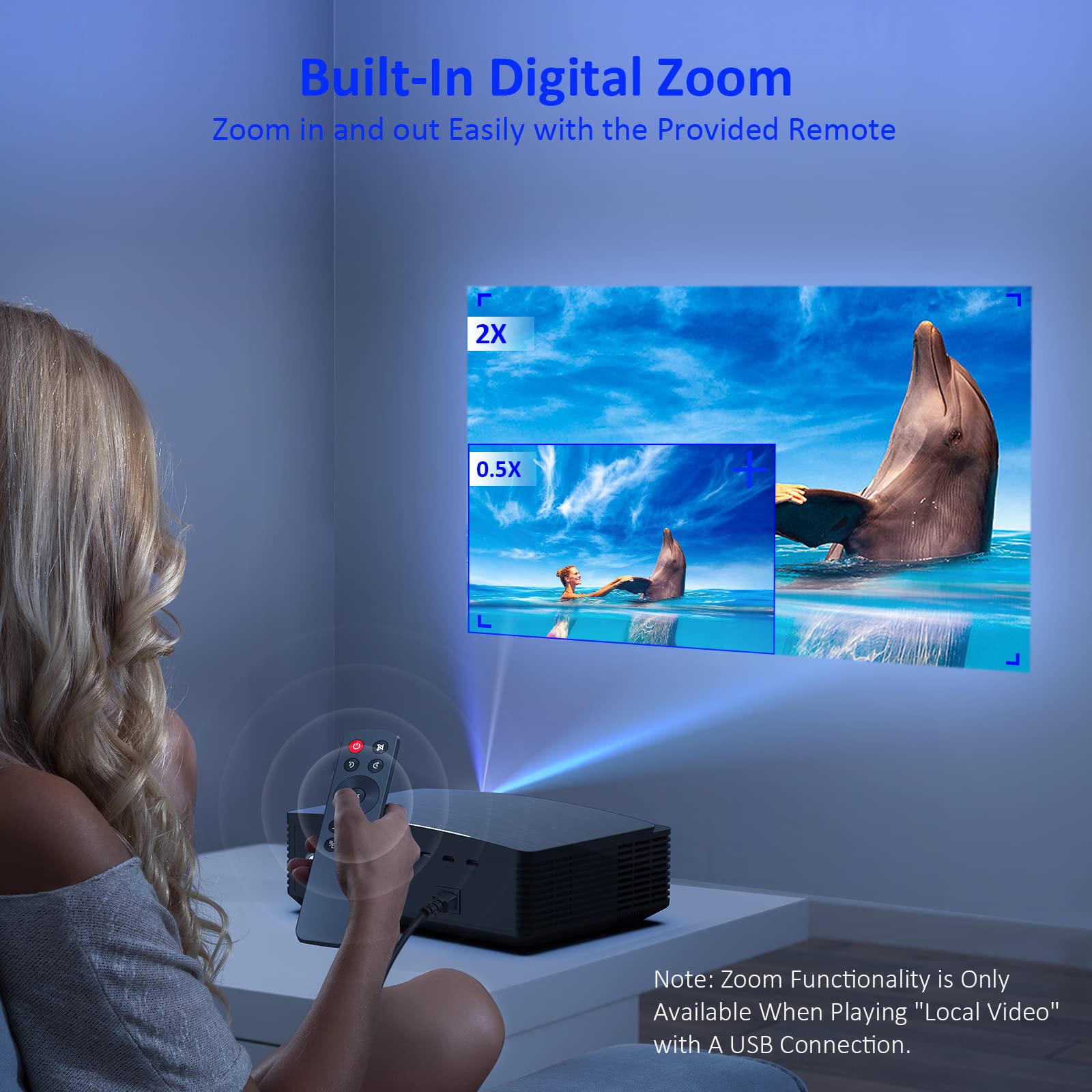 Foto 7 pulgar | Proyector Exterior Nexigo Pj20 Wifi Bluetooth 1080p Con Sonido - Venta Internacional.