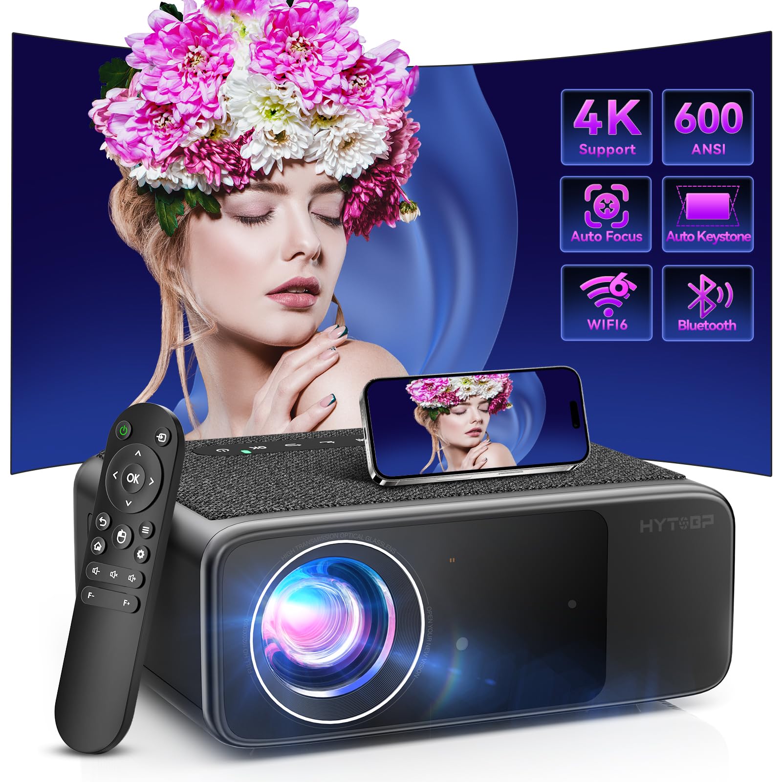 Proyector Hytobp Lt2 600 Ansi Wifi 6 Nativo 1080p Bluetooth 5.1 - Venta Internacional.