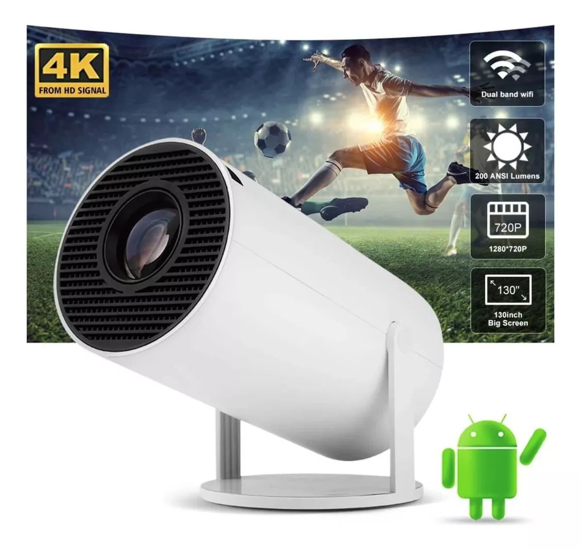 Foto 2 pulgar | Proyector Bigview 4k Hd 1080p Android 11 Smart Tv Portátil - Venta Internacional.