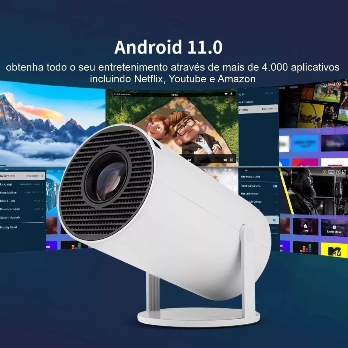 Foto 5 pulgar | Proyector Bigview 4k Hd 1080p Android 11 Smart Tv Portátil - Venta Internacional.