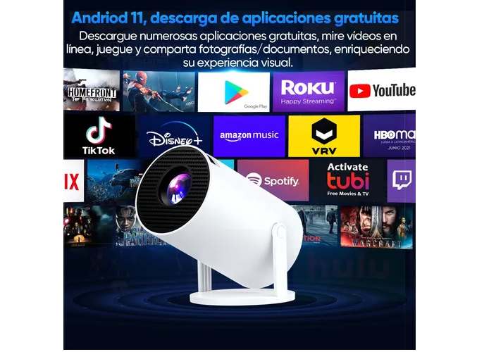 Foto 6 pulgar | Proyector Xtellar 4k Profesional Con Sistema Android, Luminosidad De 8000lm, Imagen Hd 1080p, Modelo Hy300 Pro P