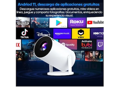 Foto 5 | Proyector Xtellar 4k Profesional Con Sistema Android, Luminosidad De 8000lm, Imagen Hd 1080p, Modelo Hy300 Pro P