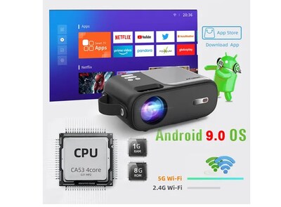 Foto 4 | Proyector Xtellar Premium Beamer Q3 Mini, 16000 Lumens, Conexión Bluetooth & Wifi, Compatible Con Ios & Android