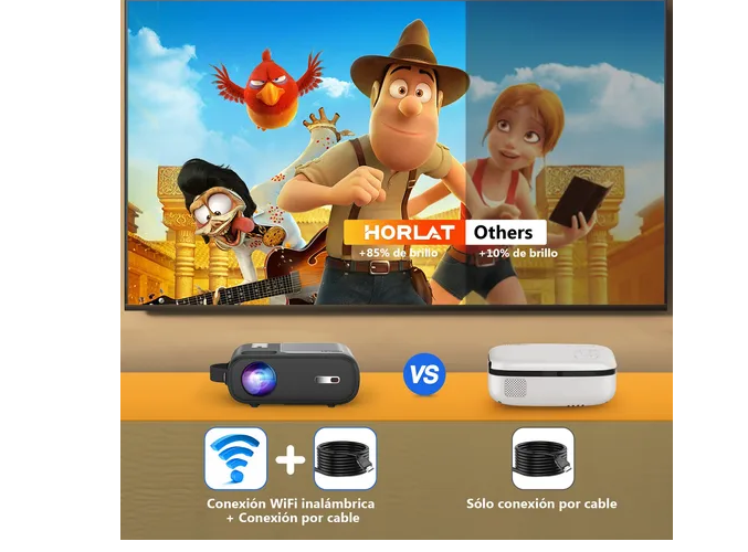 Foto 6 pulgar | Proyector Xtellar Premium Beamer Q3 Mini, 16000 Lumens, Conexión Bluetooth & Wifi, Compatible Con Ios & Android