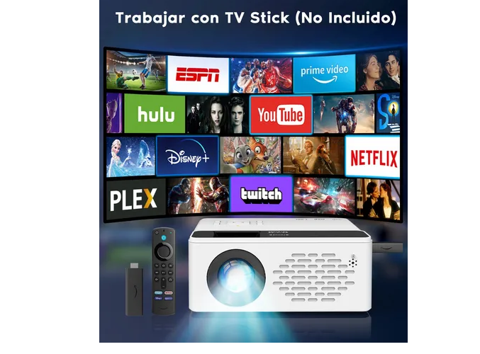 Foto 6 pulgar | Proyector Inteligente Xtellar Tmy V08 Led Hd, 7000lm Con Pantalla Vibrante En Blanco