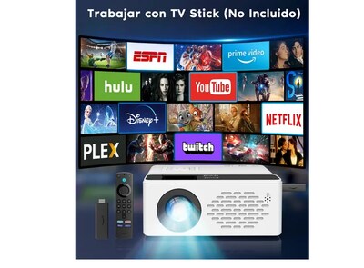 Foto 5 | Proyector Inteligente Xtellar Tmy V08 Led Hd, 7000lm Con Pantalla Vibrante En Blanco