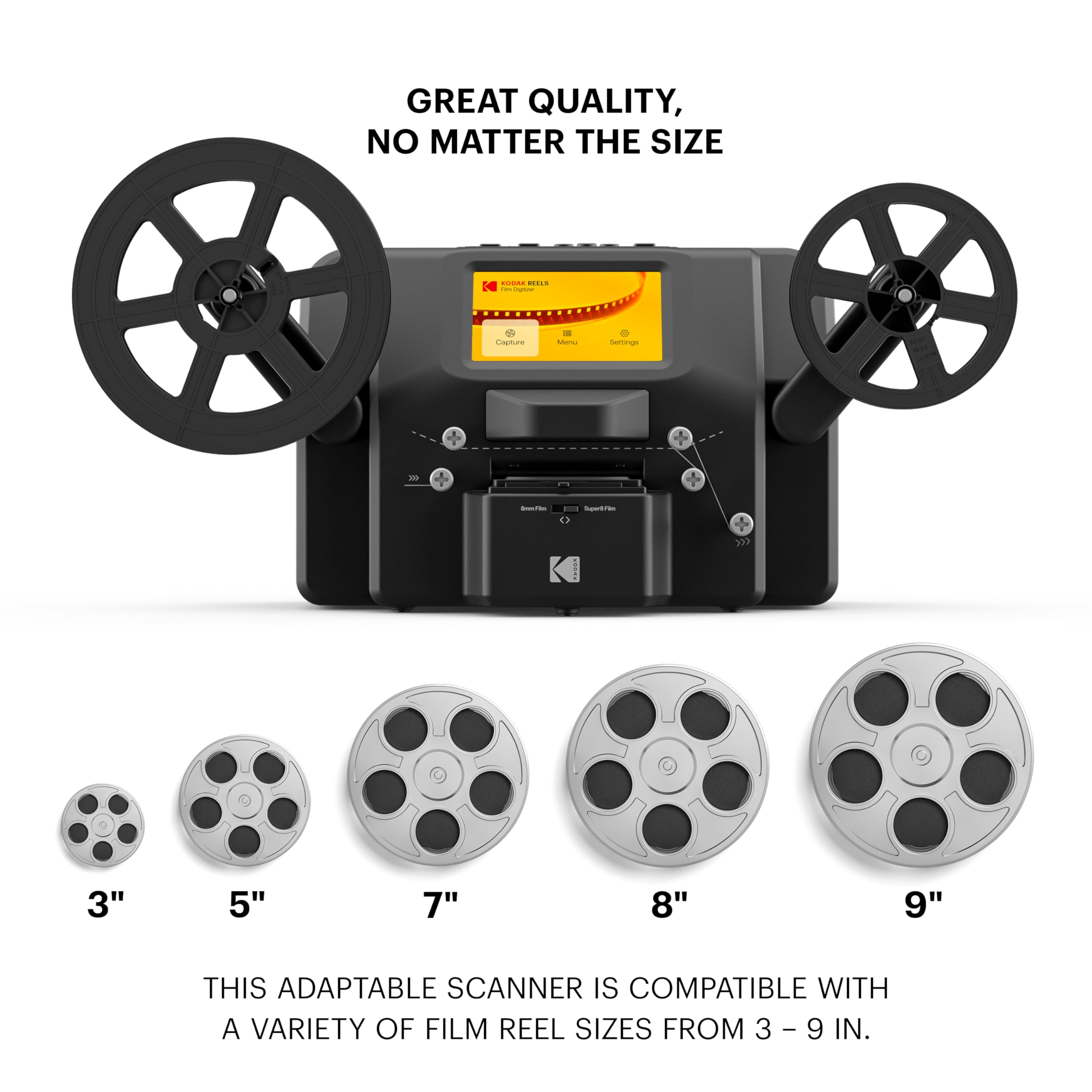 Foto 4 pulgar | Digitalizador De Películas Kodak Reels De 8 Mm Y Super 8 Con Pantalla De 5» - Venta Internacional.