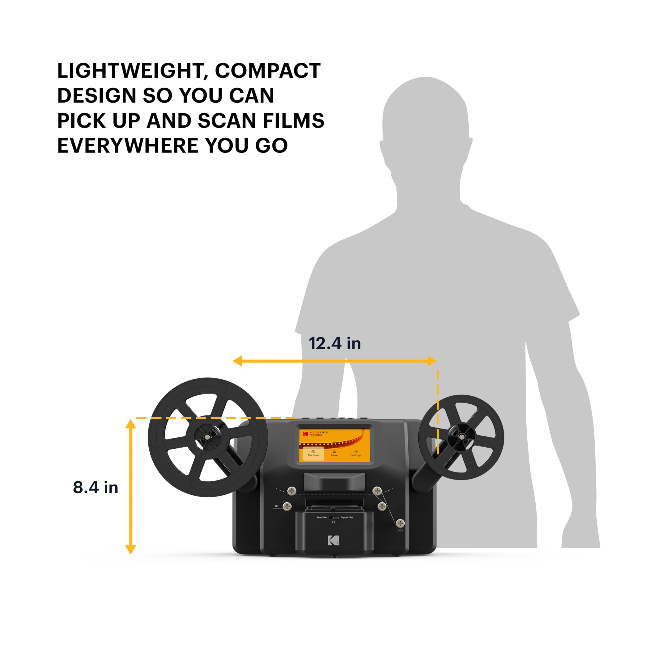 Foto 4 | Digitalizador De Películas Kodak Reels De 8 Mm Y Super 8 Con Pantalla De 5» - Venta Internacional.