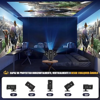 Foto 3 | Proyector Mini Conectividad Wifi Y Bluetooth. Eo Safe Imports Esi-20199 Negro