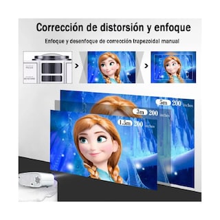 Foto 3 | Proyector Wifi Portátil Hd 1080p Led 4000 Lm Eo Safe Imports Esi-20198 Blanco
