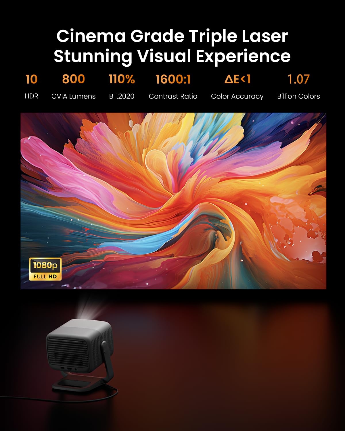 Foto 3 pulgar | Proyector Portátil Jmgo N1 1080p Fhd 4k 150'' Android Tv 11 - Venta Internacional.