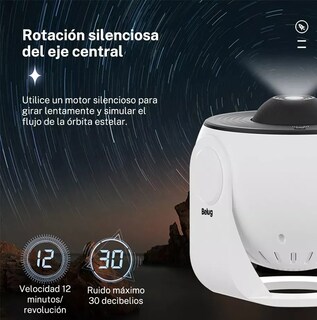 Foto 3 | Proyector De Estrellas Belug Cielo Estrellado Luz Nocturna Blanca Blanco