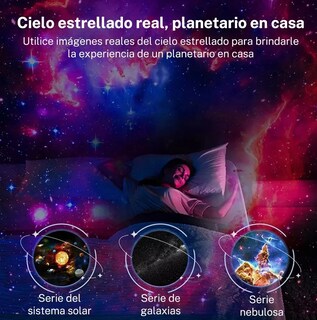 Foto 4 | Proyector De Estrellas Belug Cielo Estrellado Luz Nocturna Blanca Blanco