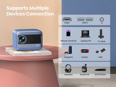 Foto 7 | Miniproyector Yaber 1080p Con Wifi 5g Y Bluetooth-Venta Internacional