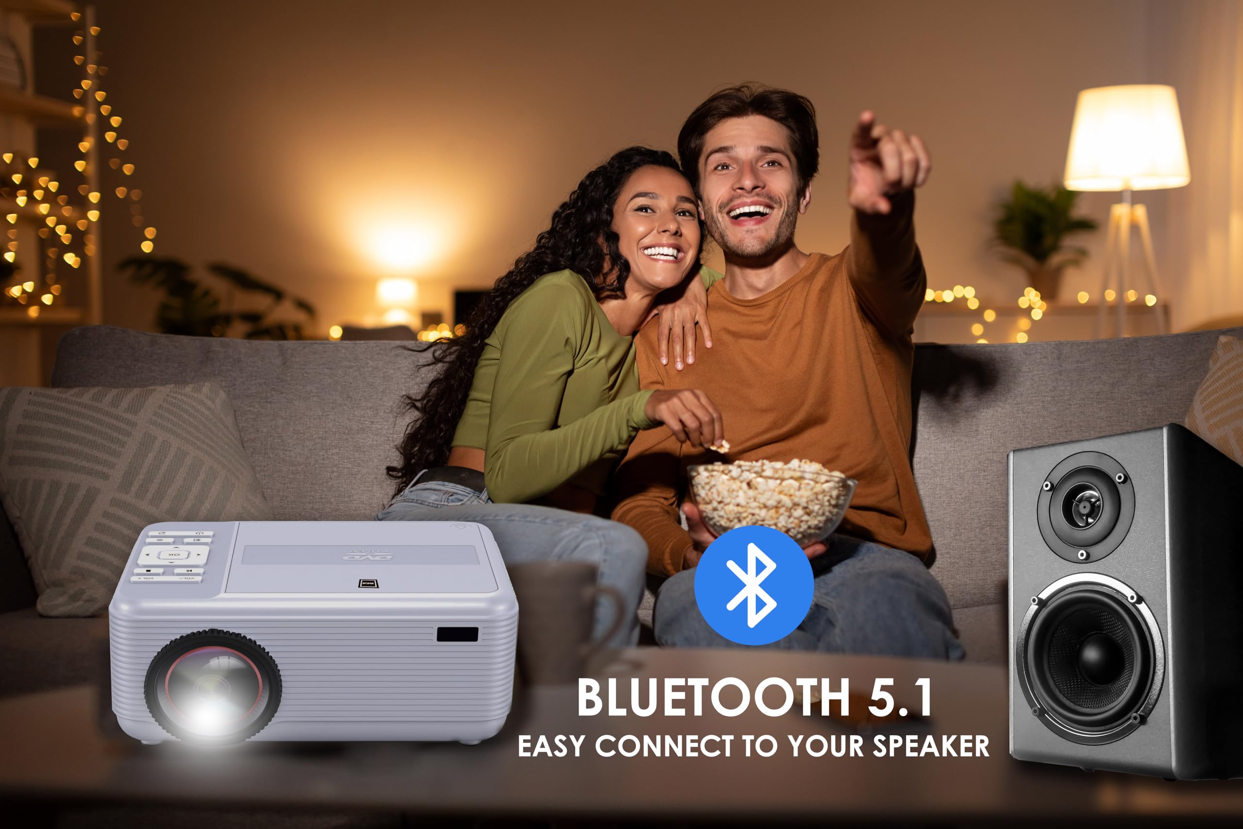 Foto 5 pulgar | Proyector Rca Rpj140 Reproductor De Dvd Bluetooth 1080p Hd 100'' - Venta Internacional.