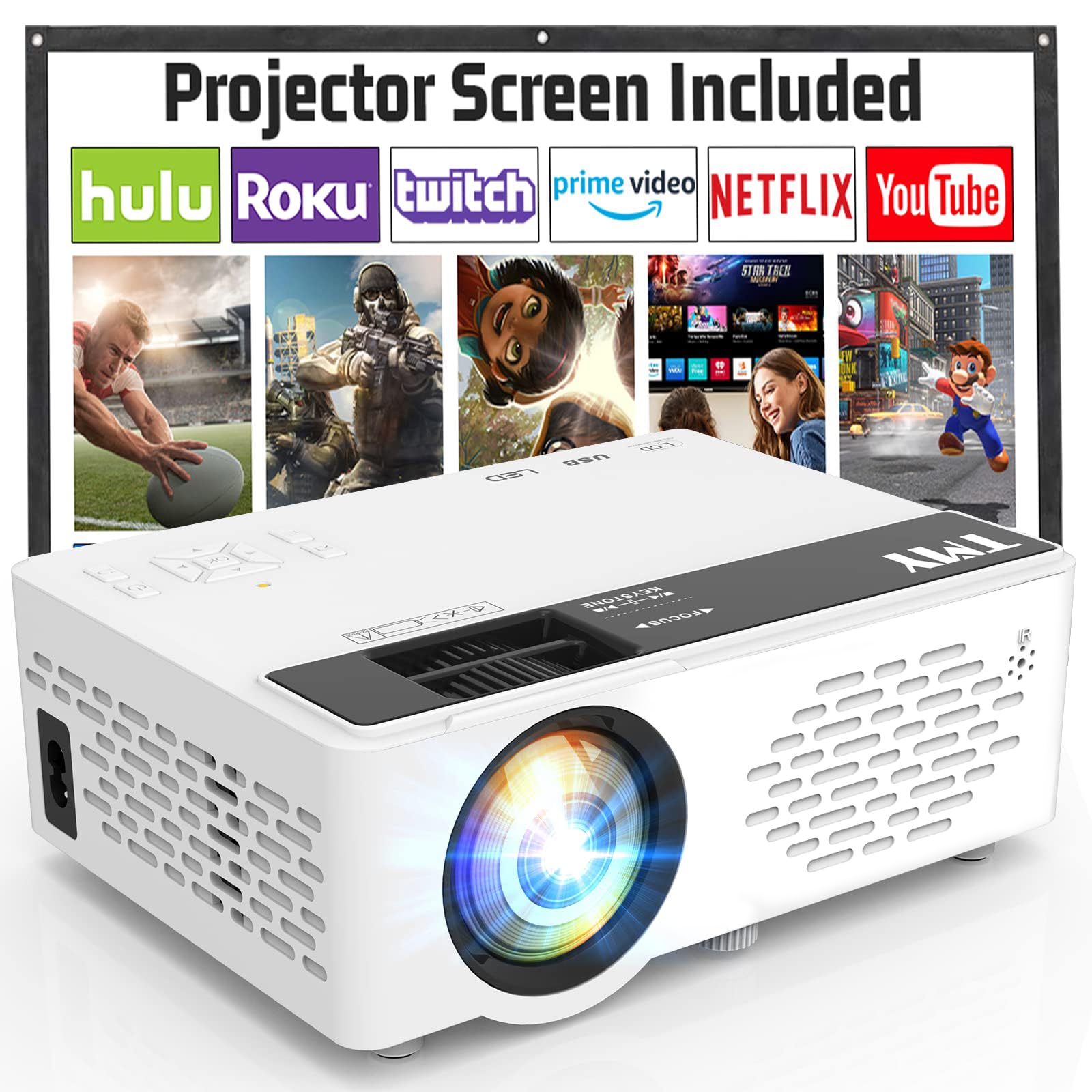 Foto 2 pulgar | Miniproyector Tmy 2024 Bluetooth 1080p Full Hd Portátil - Venta Internacional.