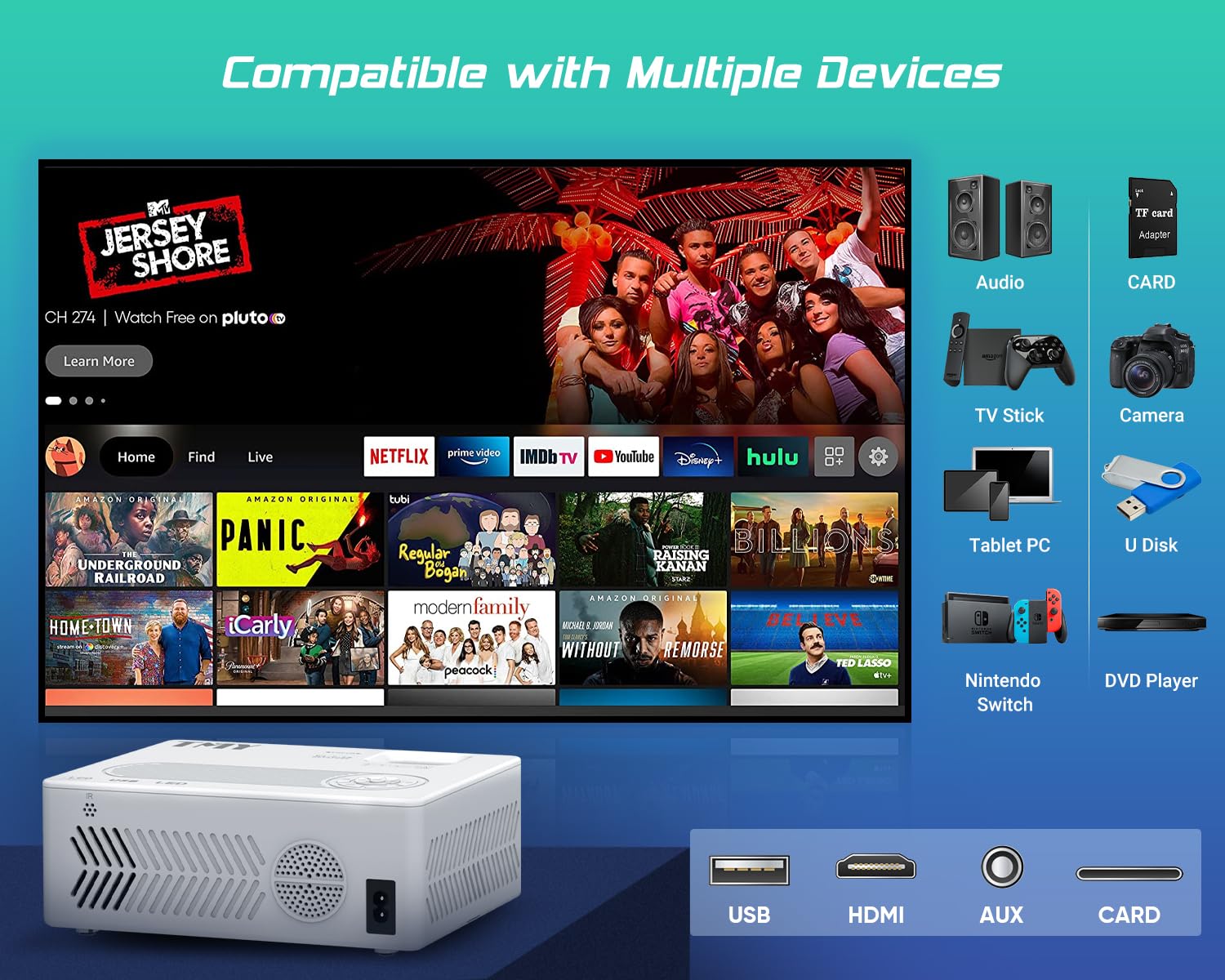 Foto 8 pulgar | Proyector Tmy Con Wifi Y Bluetooth 1080p Native 4k - Venta Internacional.