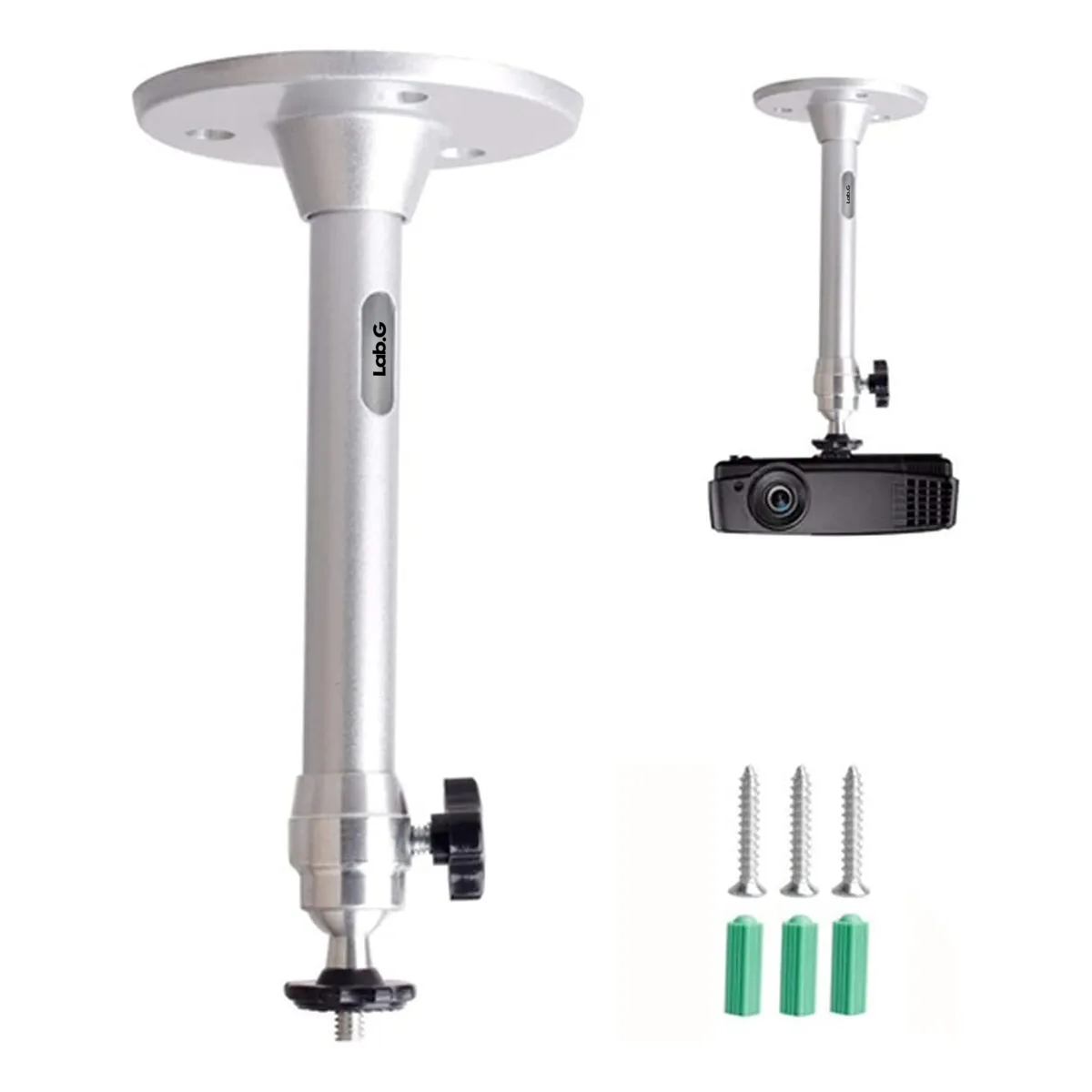 Foto 3 pulgar | Soporte Proyector Universal 360°ajustable Para Techo Lab.g Plata