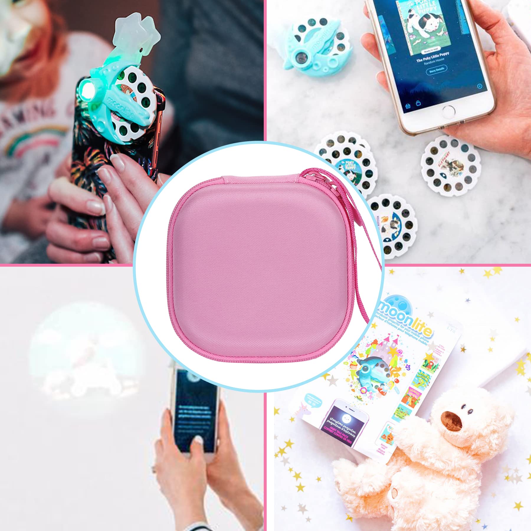 Foto 7 | Funda De Transporte Para Miniproyector Moonlite, Paquete De Regalo, Color Rosa - Venta Internacional.