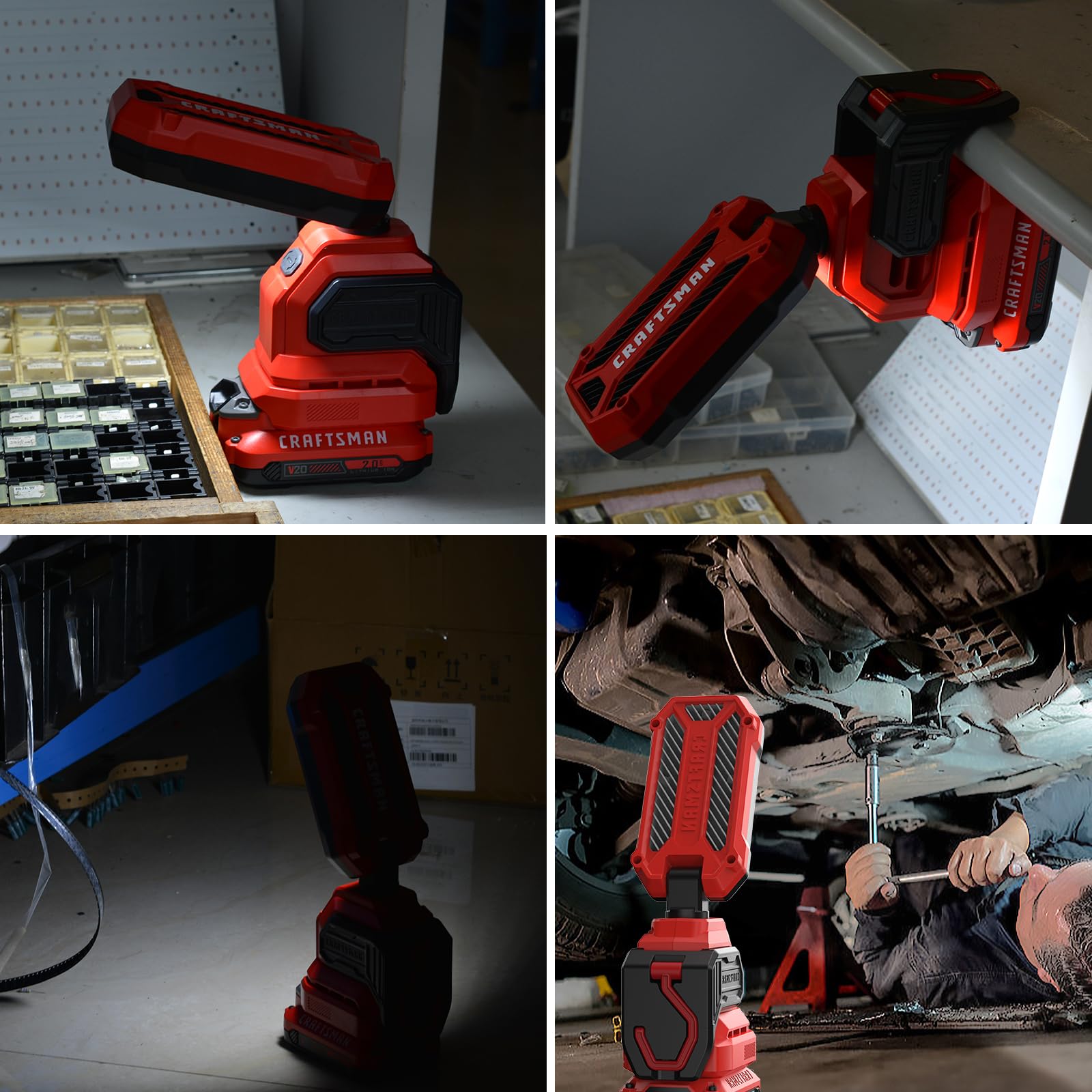 Foto 8 pulgar | Lámpara De Trabajo Craftsman V20, 6500 K, Led, Recargable, 2000 Lúmenes - Venta Internacional.