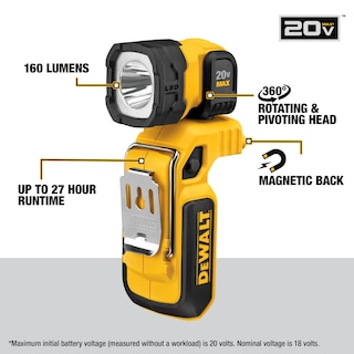 Foto 2 | Lámpara De Trabajo Dewalt 20v Max Led Magnética Independiente Dcl044 - Venta Internacional.