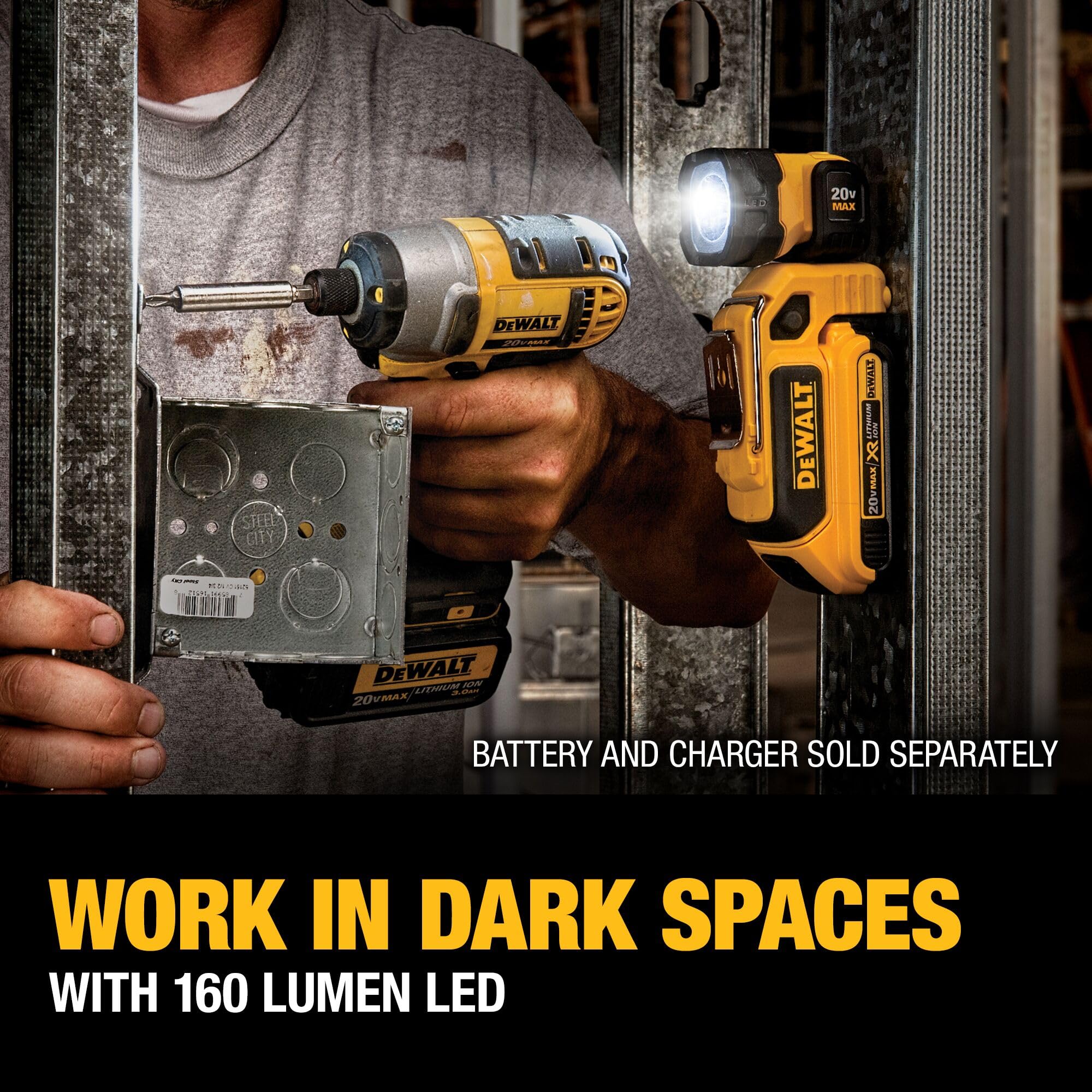 Foto 4 pulgar | Lámpara De Trabajo Dewalt 20v Max Led Magnética Independiente Dcl044 - Venta Internacional.
