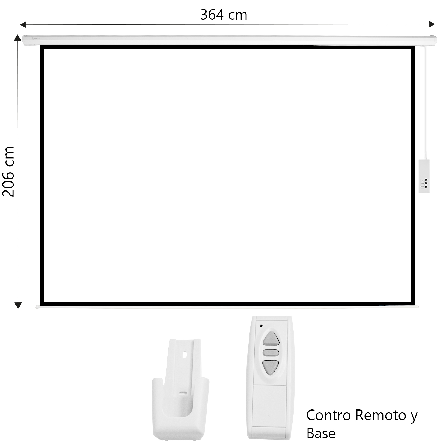 Foto 4 pulgar | Pantalla para Proyector Eléctrica 150' Blackout 16:9 con Control