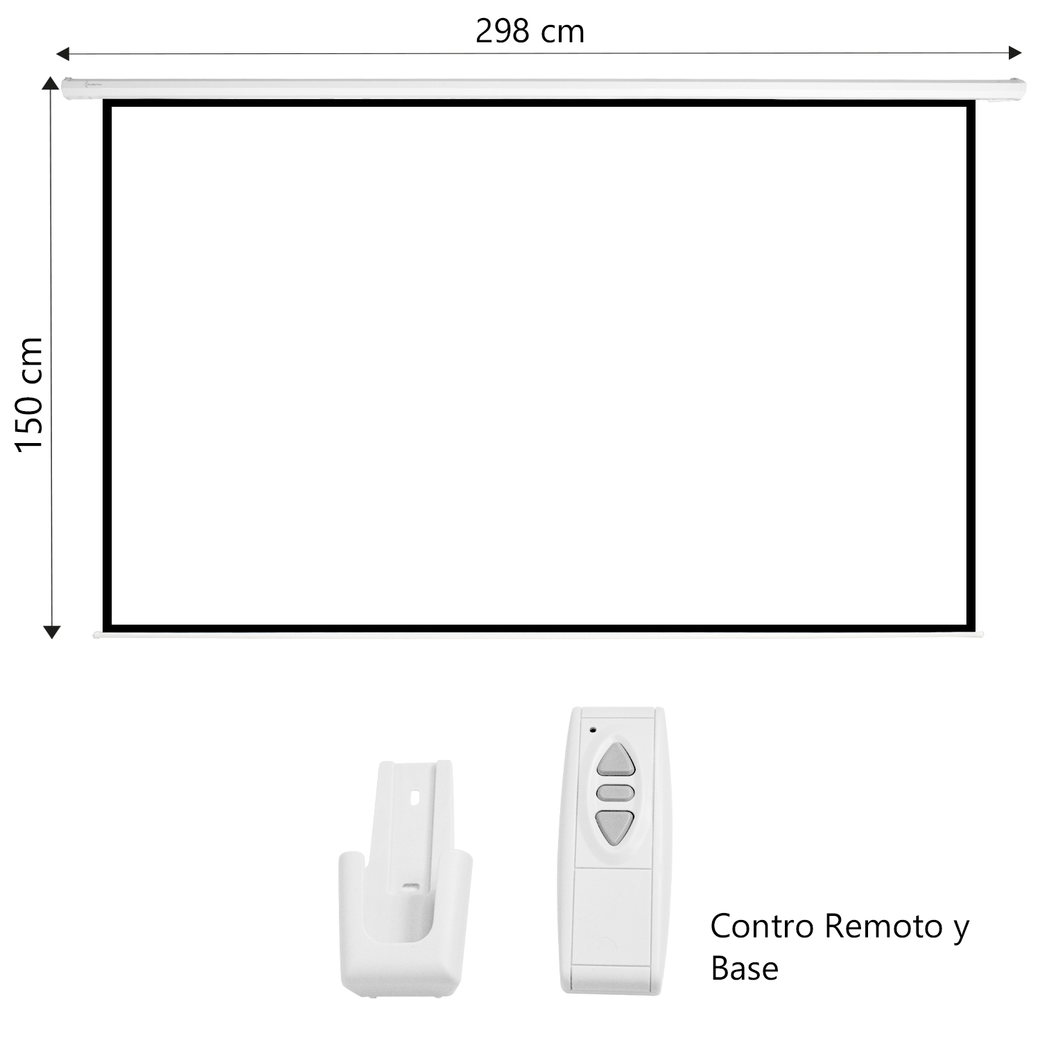 Foto 4 pulgar | Pantalla para Proyector Eléctrica 120' Blackout 16:9 con Control