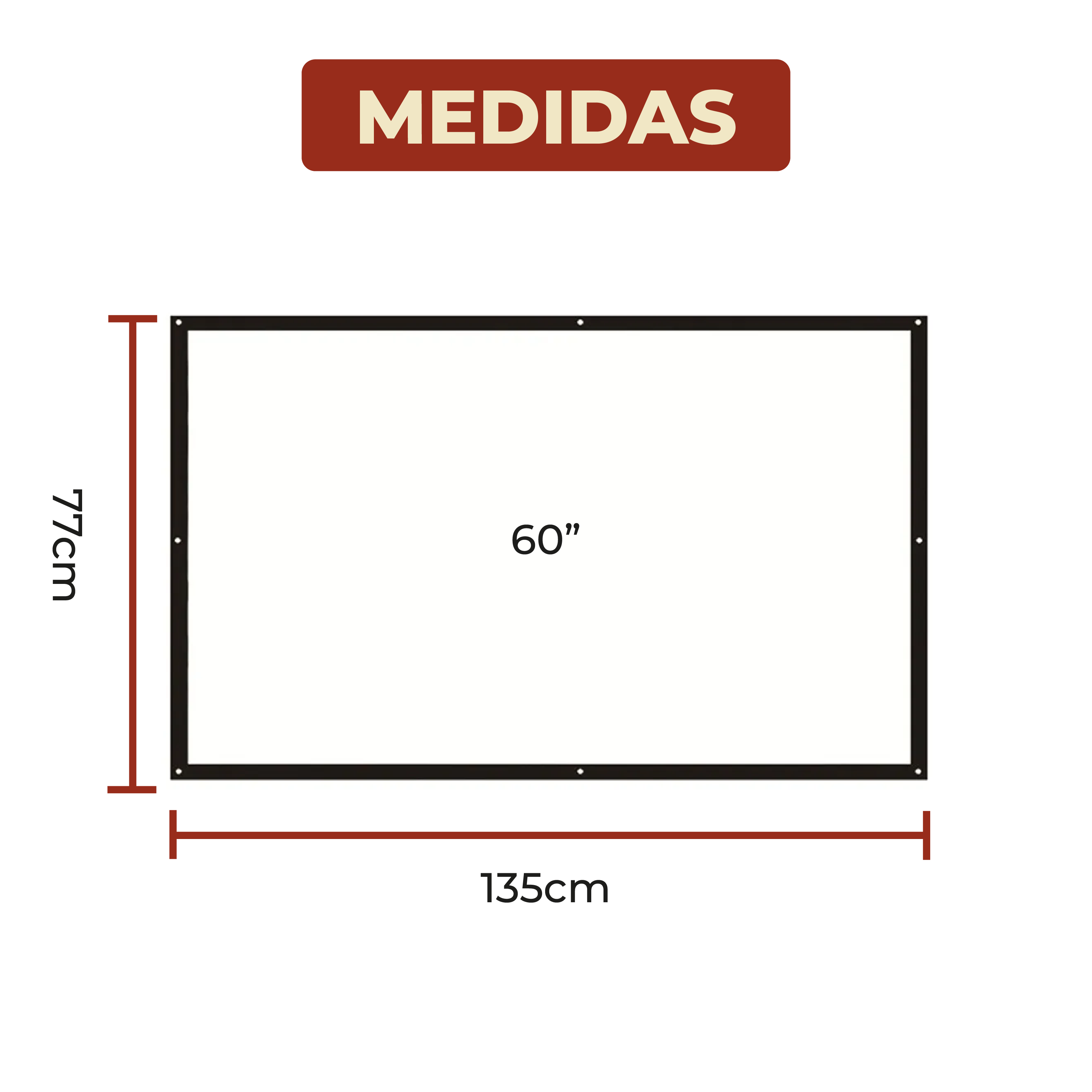 Foto 9 pulgar | Pantalla Para Proyector Portátil 60 Pulgadas 16:9 Proyección Trasera Y Frontal