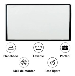 Foto 4 | Pantalla para Proyector Portátil 120 Pulgadas 16:9 Proyección Trasera y Frontal