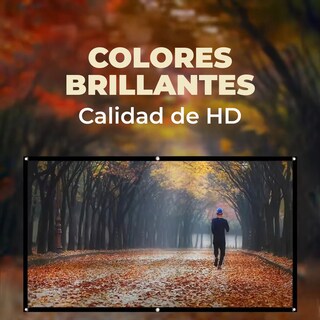 Foto 3 | Pantalla Para Proyector 72 Pulgadas Tela Gruesa Con Kit De Montaje