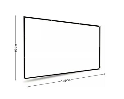 Foto 5 | Pantalla para Proyector Portátil 72 Pulgadas 16:9 Proyección Trasera y Frontal