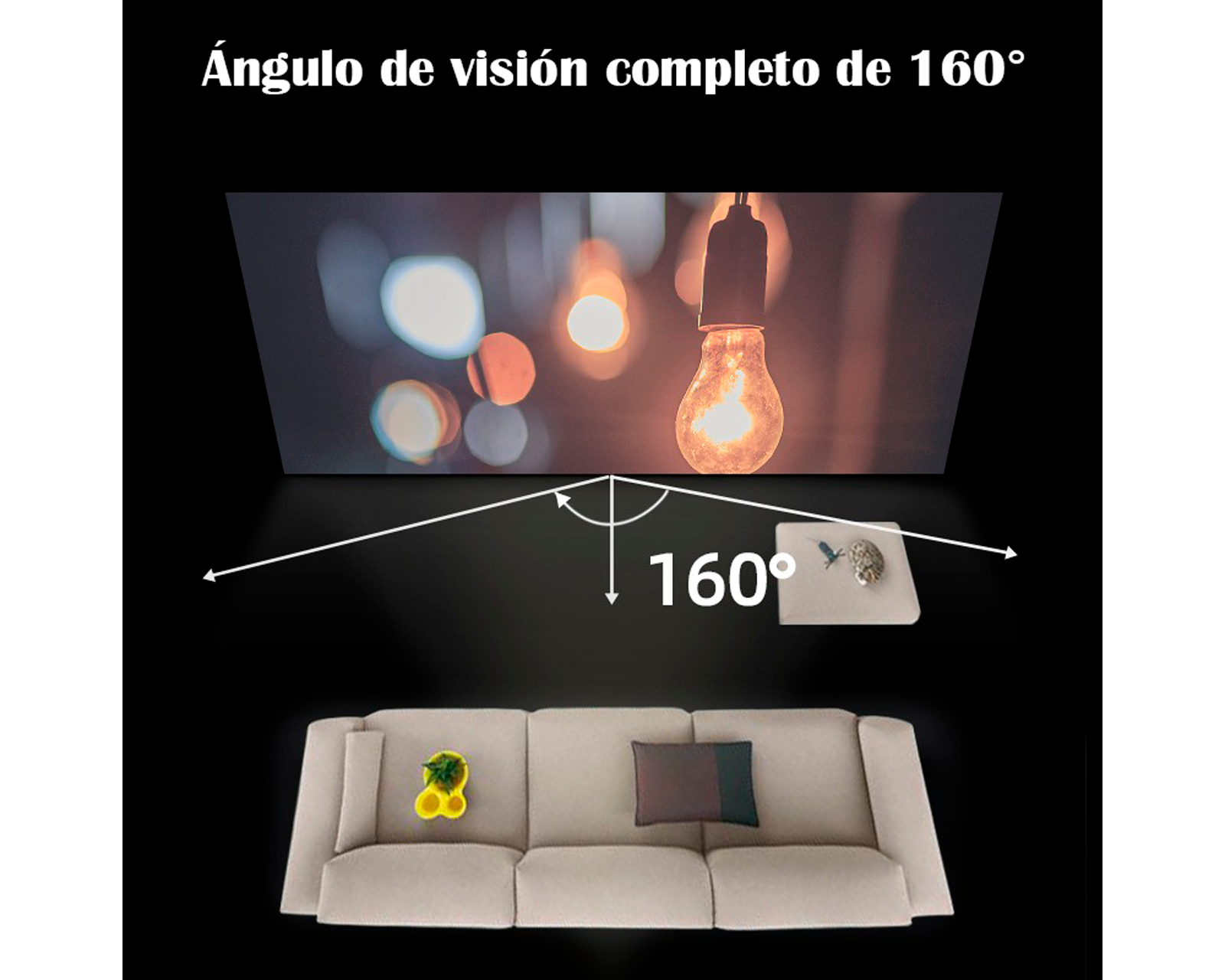 Foto 2 | Pantalla para Proyector 120'' Mebix TRD Anti-luz Portátil Malla Blanca