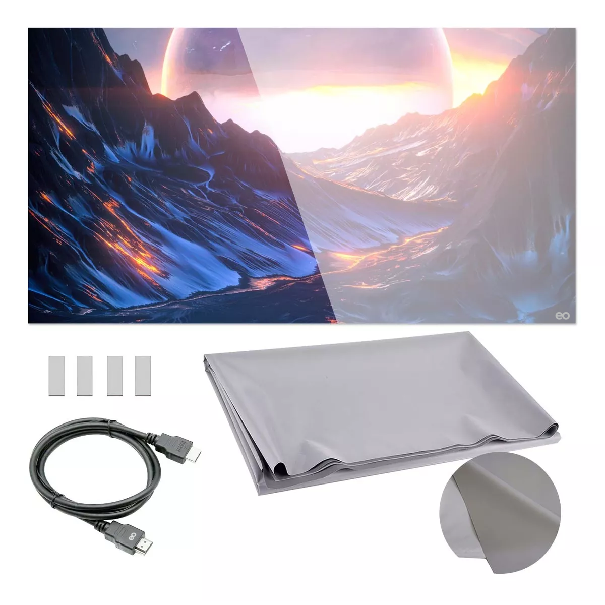Foto 2 | Pantalla De Proyección Cortina Metálica Anti-luz 3 * 120inch Eo Safe Imports Esi-9955-1 Gris