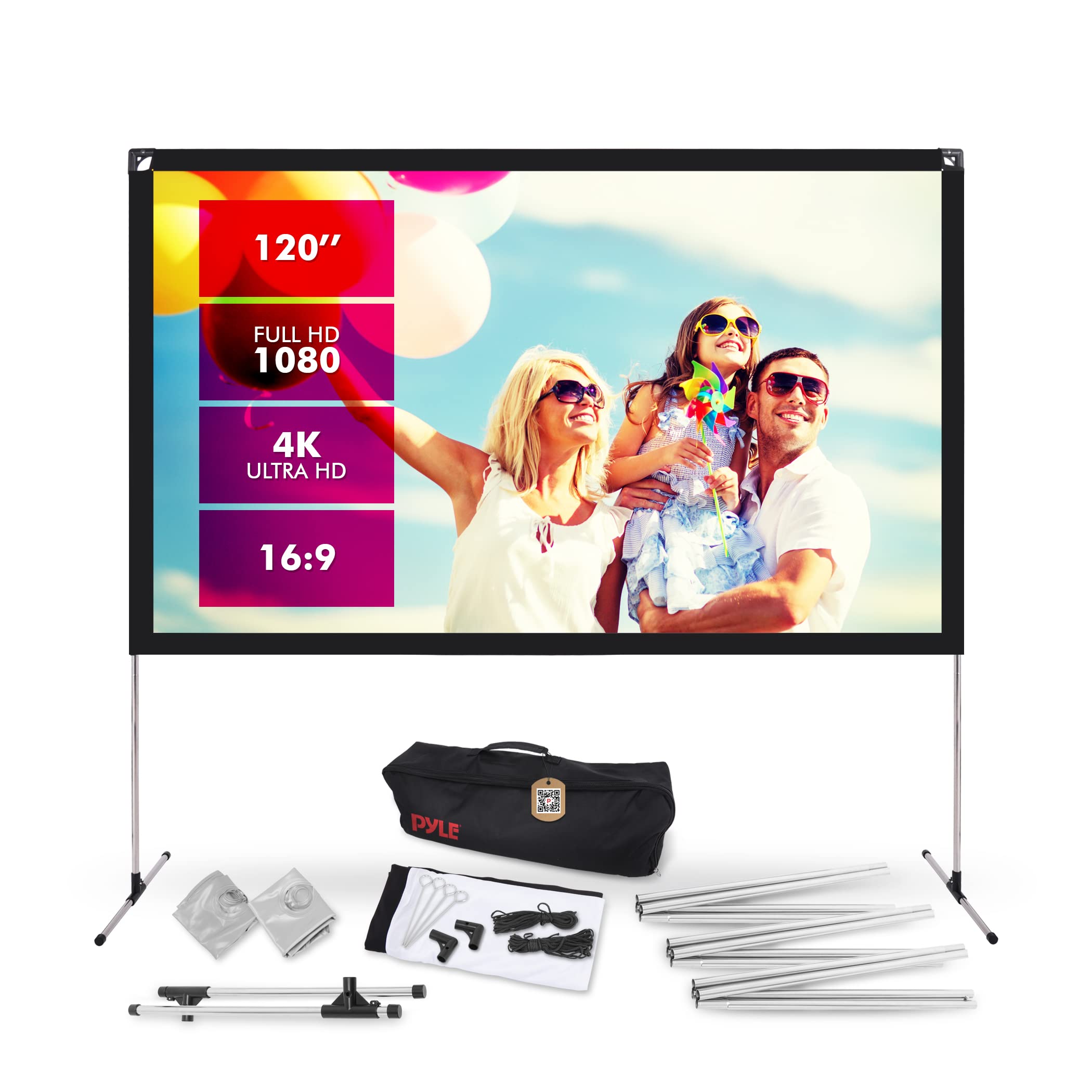 Foto 2 pulgar | Pantalla De Proyector Pyle Hd Plegable De 120 Pulgadas Con Soporte 16:9 - Venta Internacional.