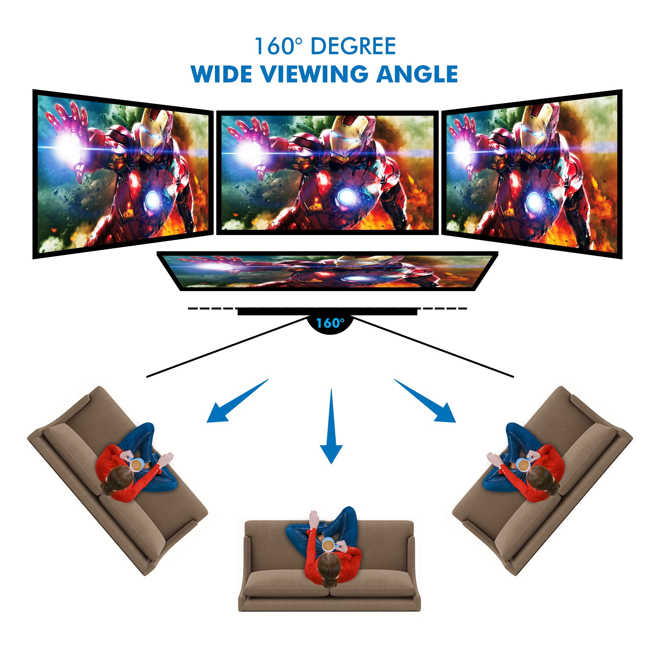 Foto 4 | Pantalla De Proyector Pyle Hd Plegable De 120 Pulgadas Con Soporte 16:9 - Venta Internacional.