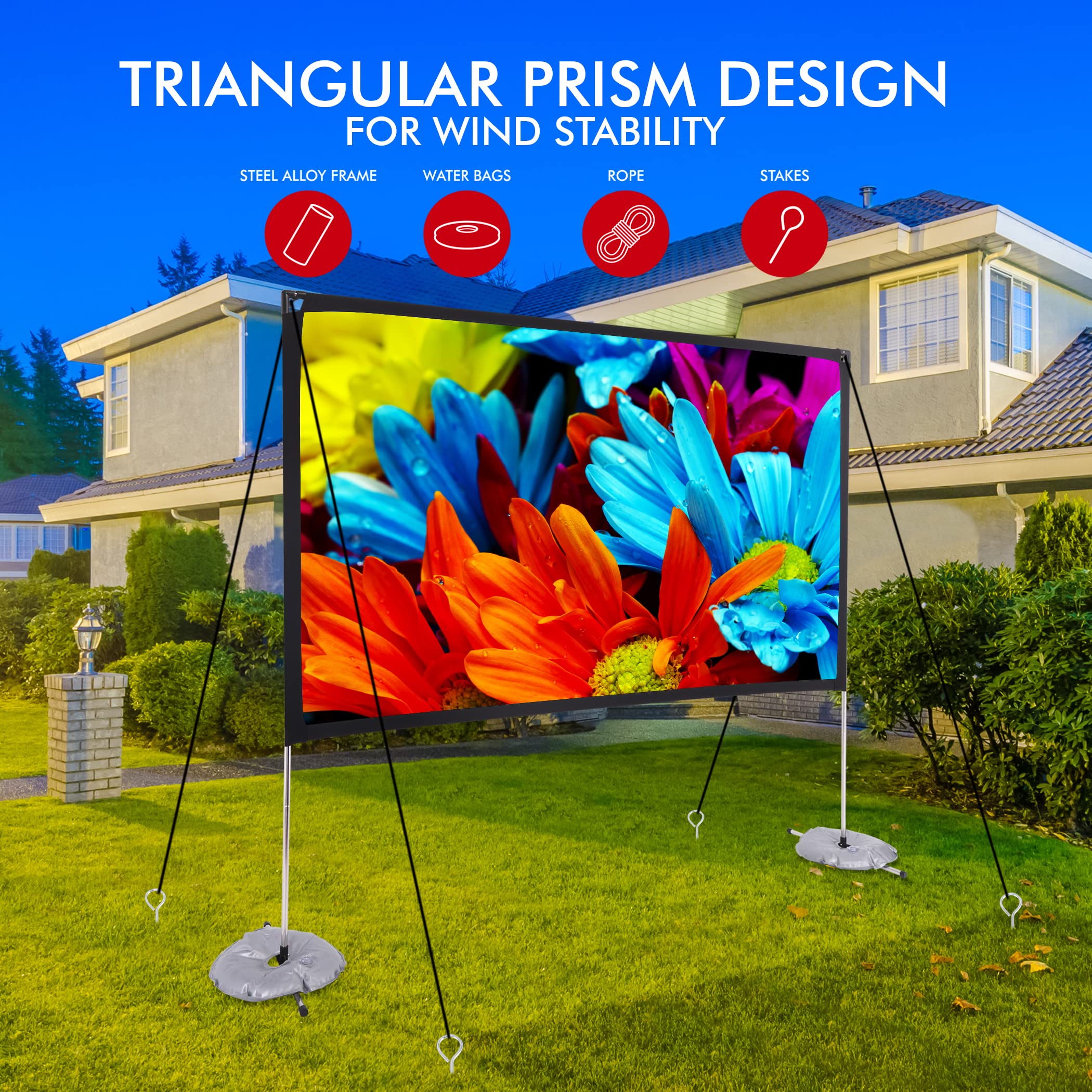 Foto 7 pulgar | Pantalla De Proyector Pyle Hd Plegable De 120 Pulgadas Con Soporte 16:9 - Venta Internacional.