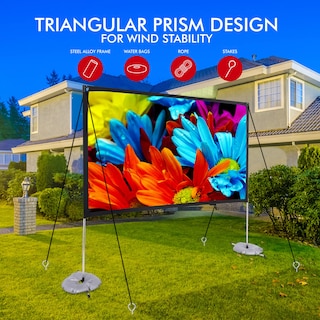 Foto 6 | Pantalla De Proyector Pyle Hd Plegable De 120 Pulgadas Con Soporte 16:9 - Venta Internacional.