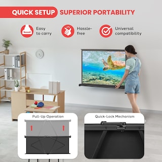 Foto 4 | Pantalla De Proyector Pyle Prjtp46 Portátil De 40 Pulgadas Con Soporte - Venta Internacional.