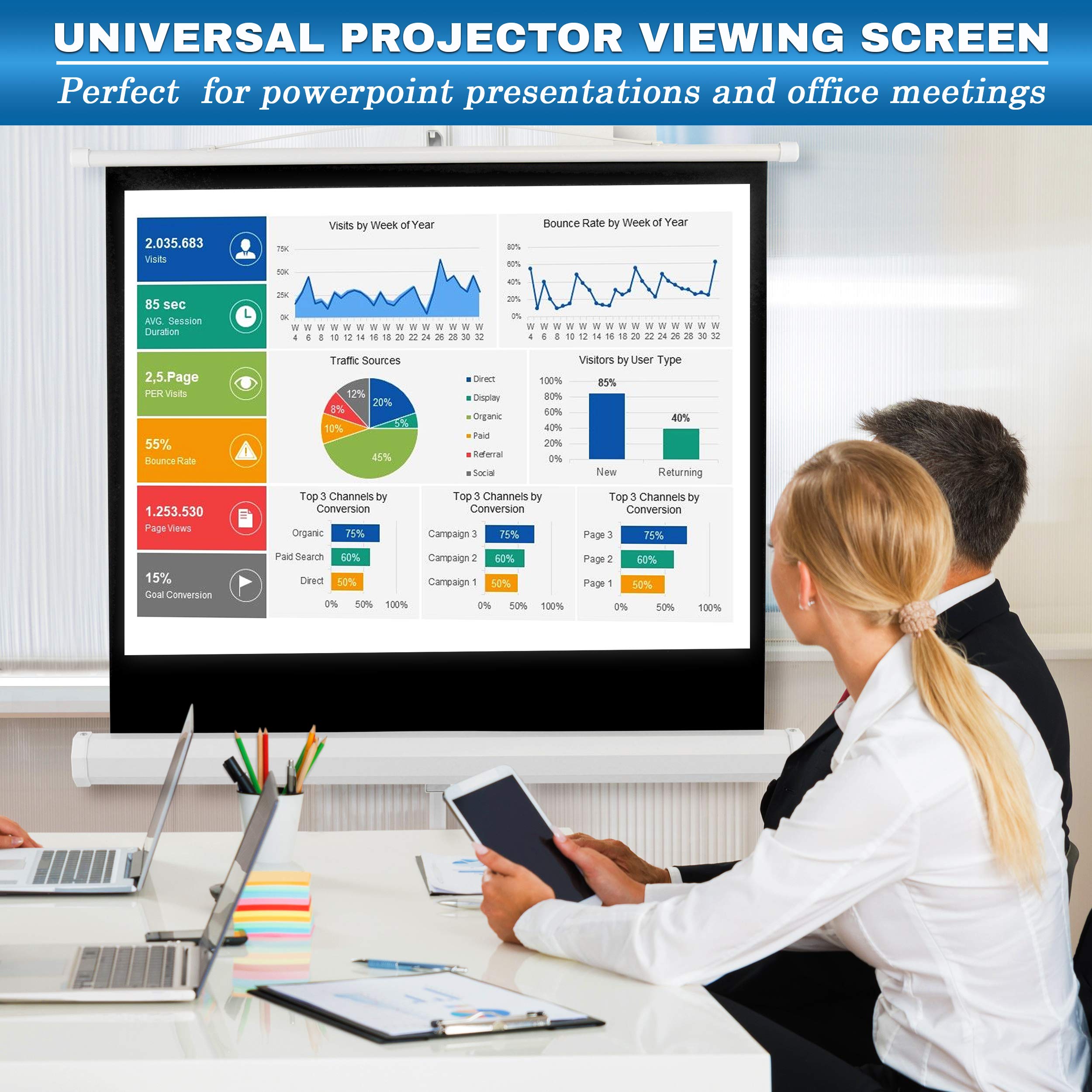Foto 4 | Pantalla De Proyector Pyle Portátil De 40 Pulgadas Con Soporte Para Trípode - Venta Internacional.