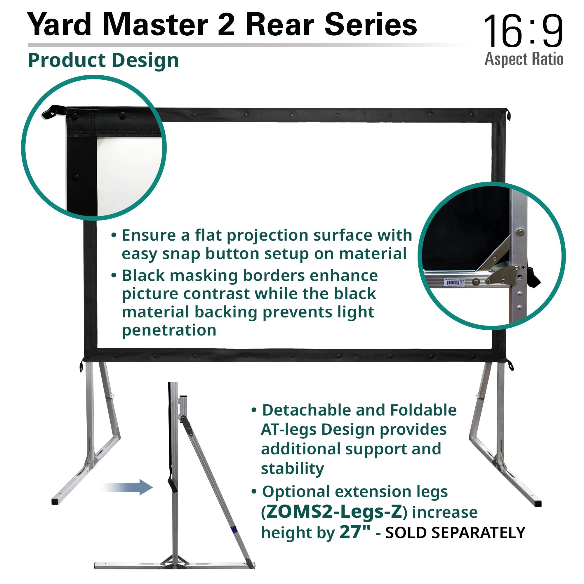 Foto 7 pulgar | Pantalla De Proyector Elite Screens Yard Master 2 90 Pulgadas 16:9 - Venta Internacional.