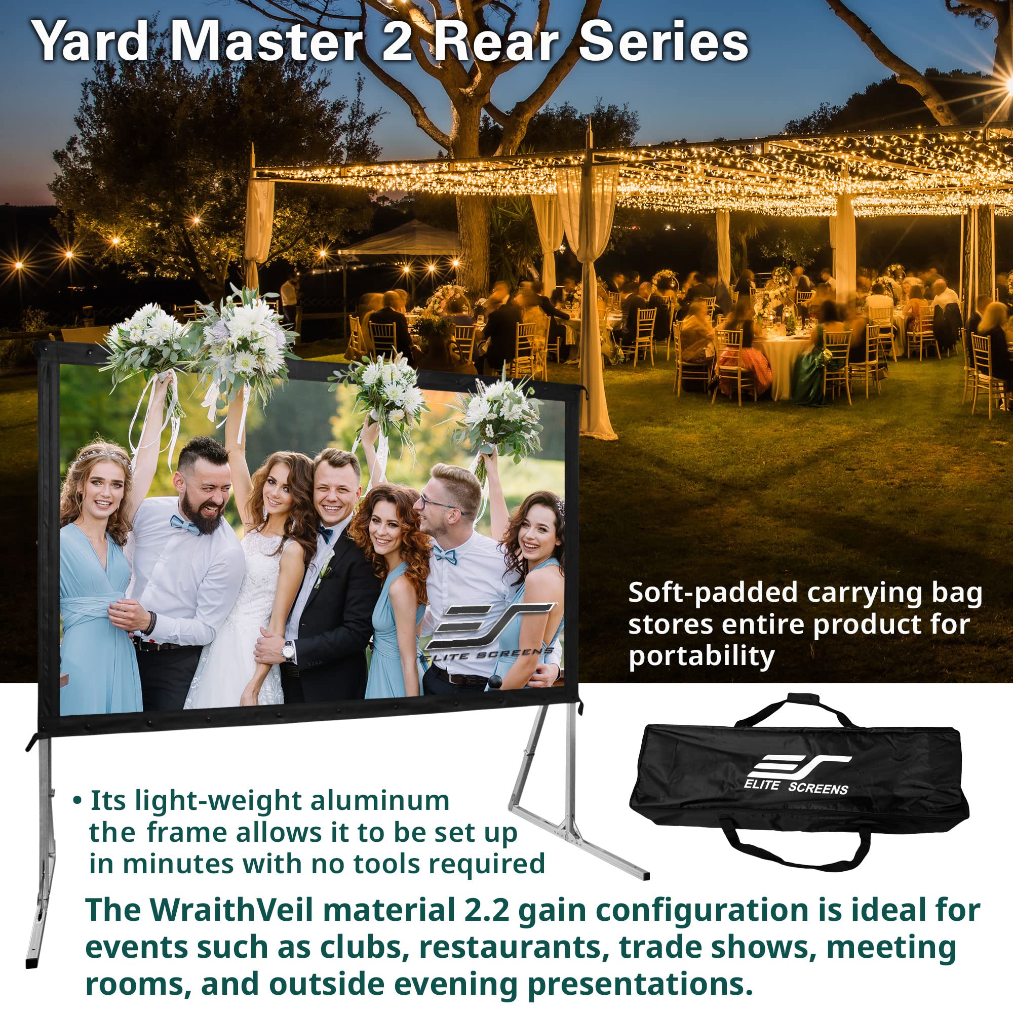 Foto 8 pulgar | Pantalla De Proyector Elite Screens Yard Master 2 90 Pulgadas 16:9 - Venta Internacional.