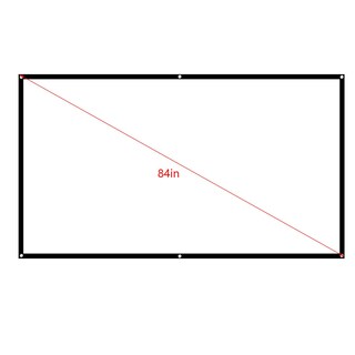 Foto 5 | Pantalla De Proyección Zerone Hd De 84 Pulgadas, 16:9, Película 3d Portátil - Venta Internacional.