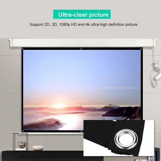Foto 7 | Pantalla De Proyección Zerone Hd De 84 Pulgadas, 16:9, Película 3d Portátil - Venta Internacional.