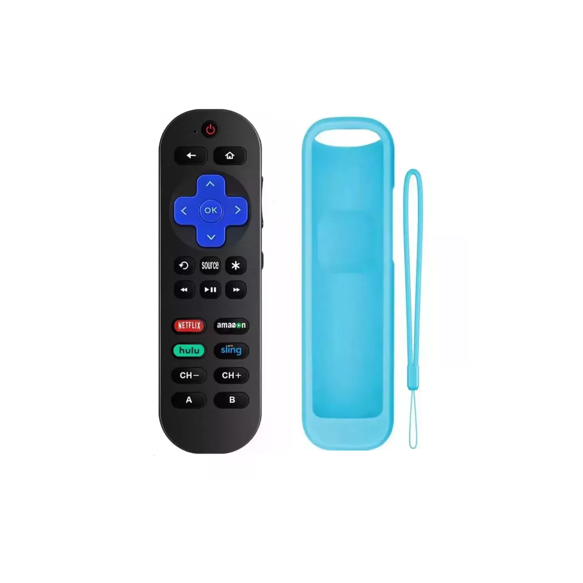 Control Remoto Para Roku Express, Con Funda Eo Safe Imports Esi-16205 Negro