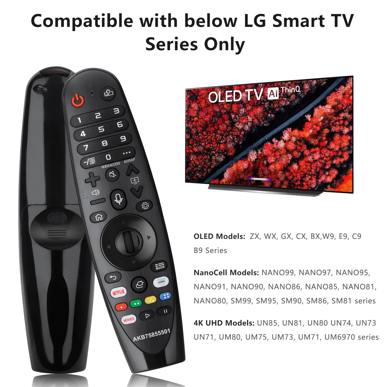 Foto 2 | Control Remoto Ewo's AKB75855501 Voice para Televisores Inteligentes LG - Venta Internacional