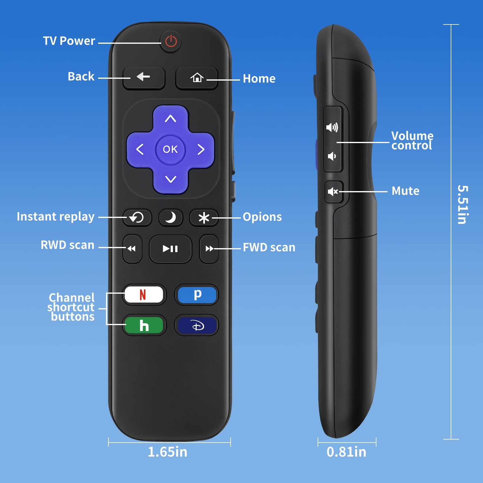 Foto 6 pulgar | Mando A Distancia De Repuesto Para Roku TV - Venta Internacional