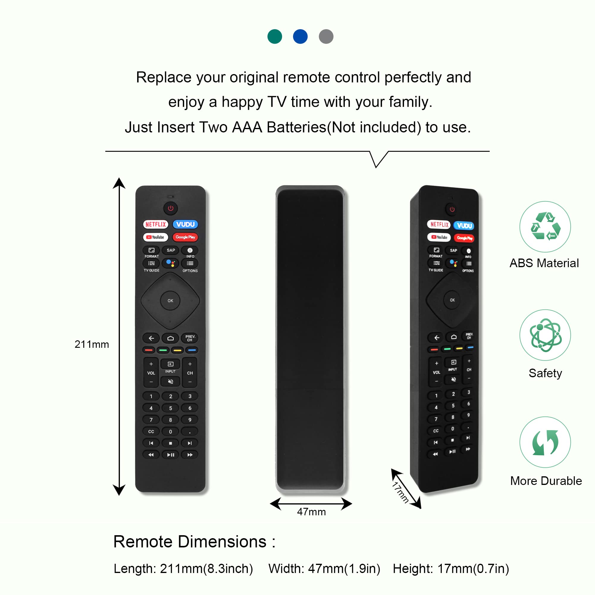 Foto 6 pulgar | Mando a Distancia de Repuesto Para Philips Smart TV 2 Piezas - Venta Internacional